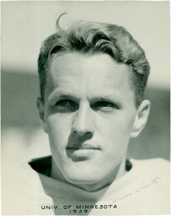 Bruce Smith 1939 University of Minnesota Signed Photo