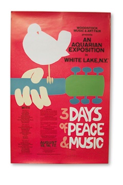- Original Woodstock Festival Signed Poster