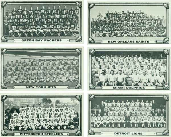 Football Cards - 1968 Topps Football Teams Complete Test Set (25/25)