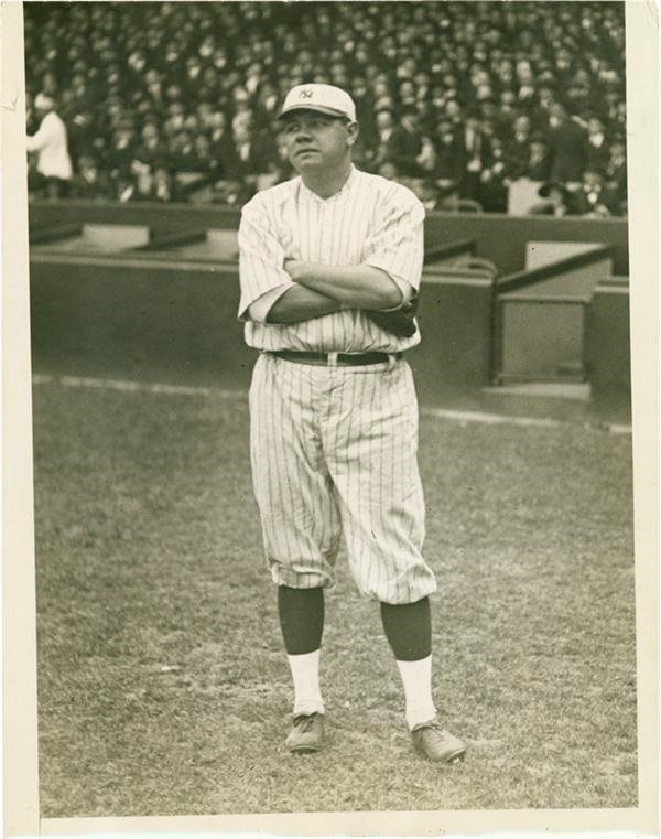 Baseball Photographs - Babe Ruth Photo With Arms Folded