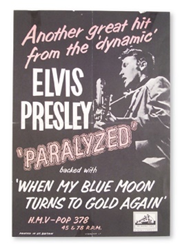 - 1956 Elvis Presley UK Promo Poster (11x16")