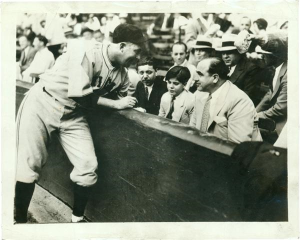 Baseball Photographs - Al Capone Baseball Wire Photo