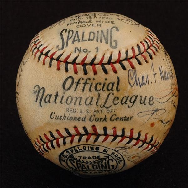 1933 American League All Star Team Signed Baseball