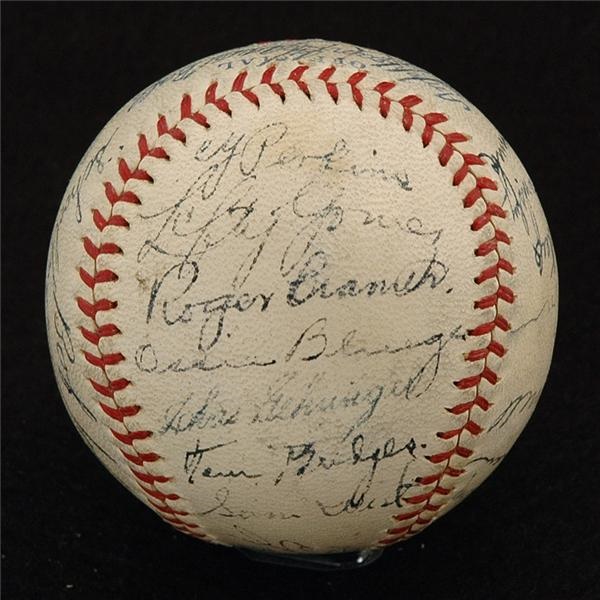 1935 American League All Star Team Signed Baseball