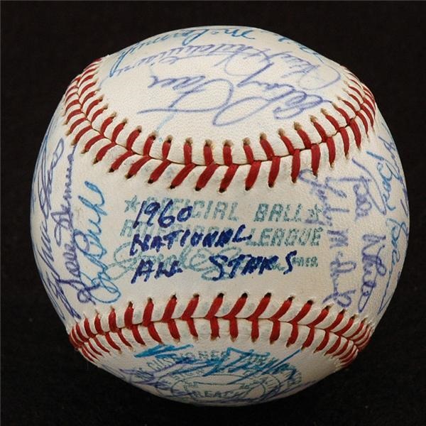 1960 National League All Star Team Signed Baseball (PSA 8.5)