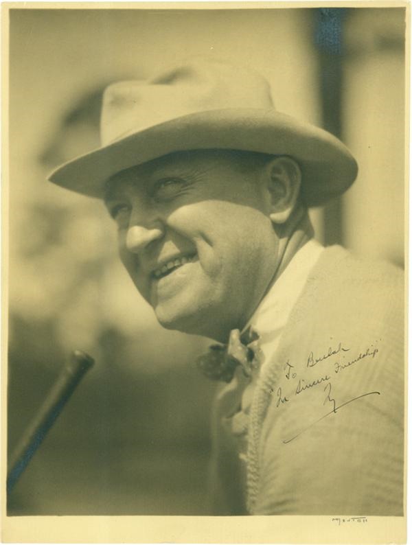 Baseball Autographs - Ty Cobb Signed Oversized Photo