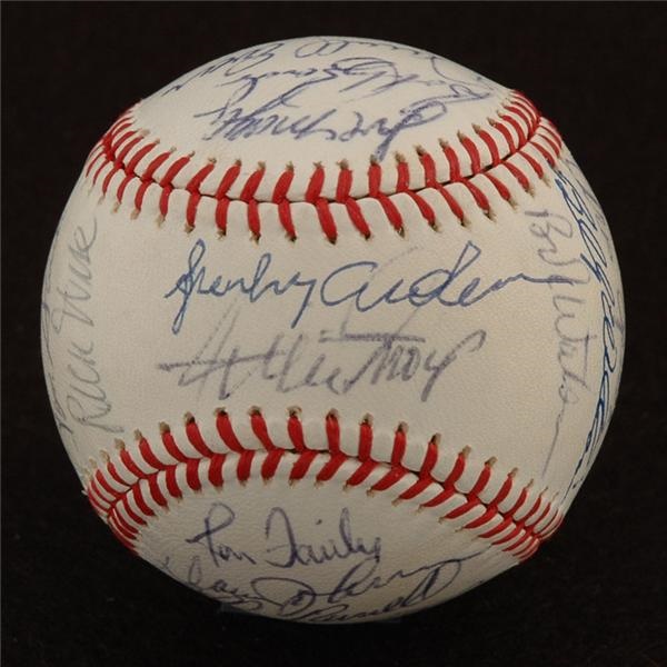 All Star Baseballs - 1973 National League All Star Team Signed Baseball (PSA 8.5)