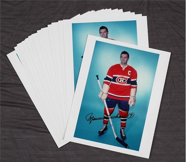 Hockey Autographs - Lot Of Rocket Richard Signed Photos (17)