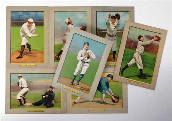 Baseball and Trading Cards - Collection Of (7) T3 Turkey Red Cards 
Average Condition G-VG