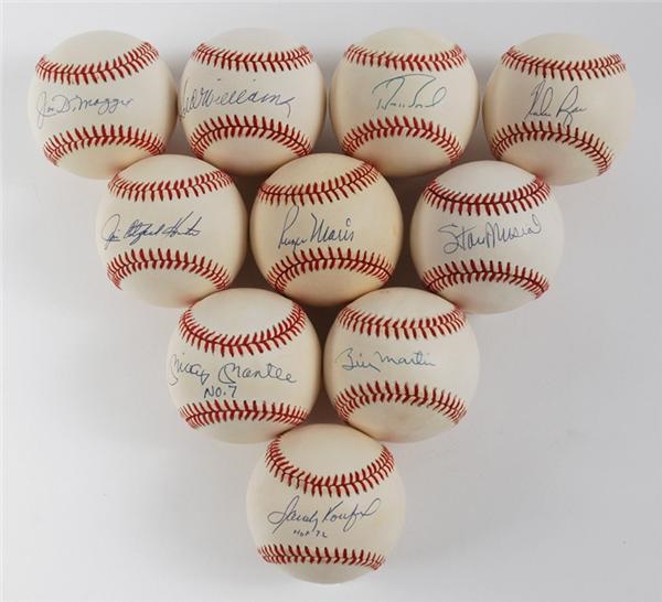 Autographed Baseballs - Single Signed Baseball Collection (101) With Roger Maris