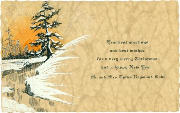 Ernie Davis - 1927 Ty Cobb Christmas Card