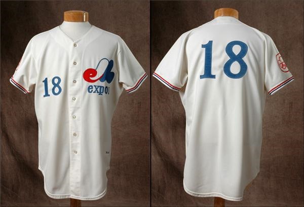- 1976 Montreal Expos Game Worn Jersey 
With Rare Olympic Patch