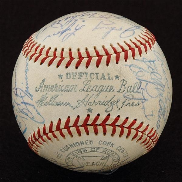 Autographed Baseballs - Ed Lopat’s All-Stars; 1953 Major League Goodwill Tour Of Japan Team Signed Baseball