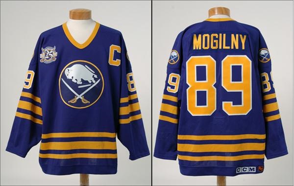 Hockey Sweaters - 1994-95 Alexander Mogilny Sabres Game 
Worn Road Jersey