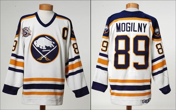 Hockey Sweaters - 1994-95 Alexander Mogilny Sabres 
Game Worn Home Jersey