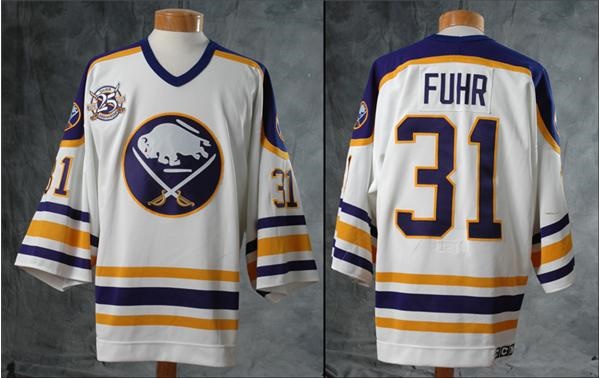 Hockey Sweaters - 1994-95 Grant Fuhr Sabres Game Worn Jersey