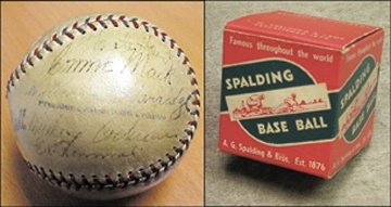 1931 Philadelphia Athletic Team Signed Baseball