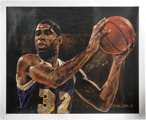 - Magic Johnson By Stephen Holland Serigraph (A/P #13 of 40)
