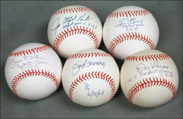 - Perfect Game Pitchers Single Signed Baseball Collection (5)