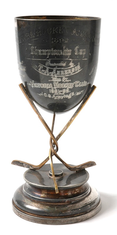 Hockey Memorabilia - 1891-92 Winnipeg Victorias Hockey Club Championship Cup