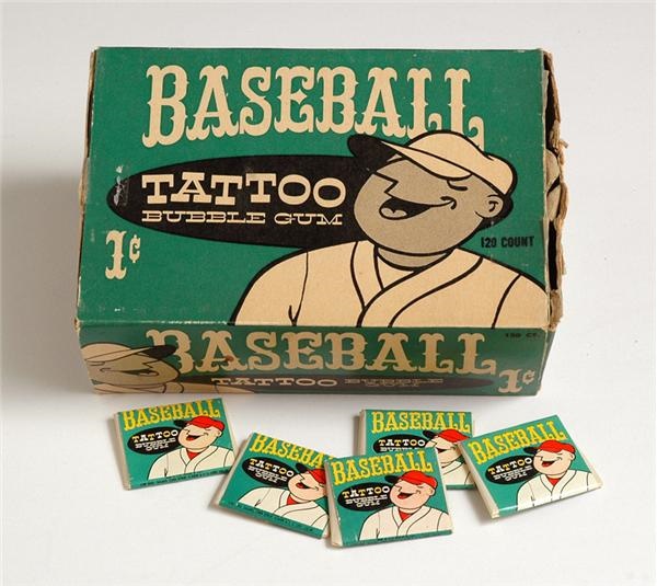 Unopened Material - 1960 Full Topps Baseball Tattoo Box (120 Count)