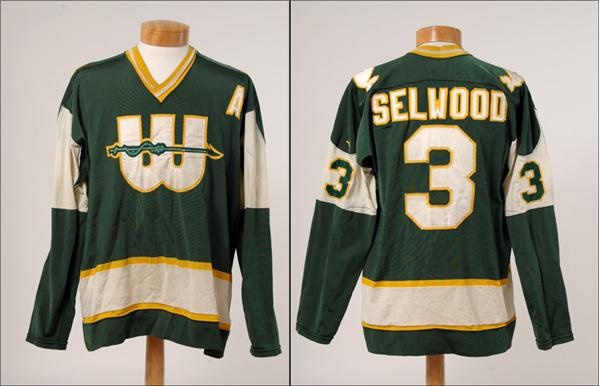 Hockey Sweaters - 1975-76 Brad Selwood Game Worn WHA New England Whalers Jersey