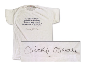 Mickey Mantle - Mickey Mantle Signed T-Shirt