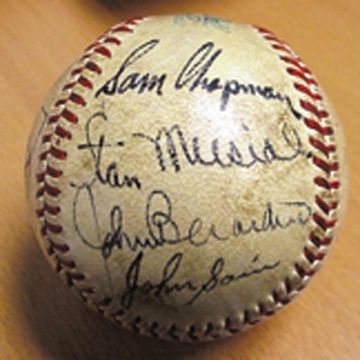 - 1946 Bob Feller's All-Stars Team Signed Baseball