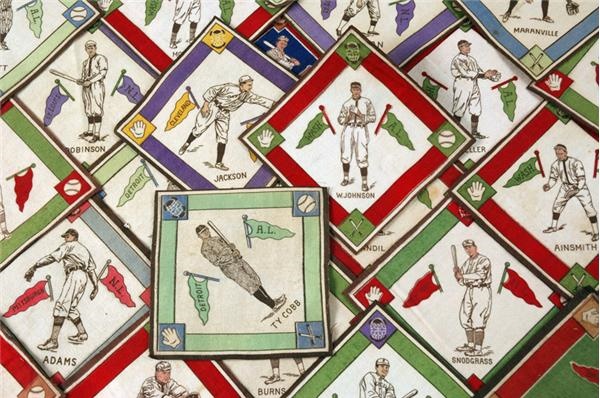 Baseball and Trading Cards - 1914 Baseball B18 Blankets Group, (57) Including  
Joe Jackson, Ty Cobb And Walter Johnson.
