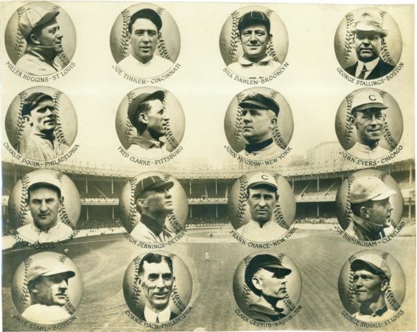 Baseball Photographs - 1913 Major League Managers Composite Photograph