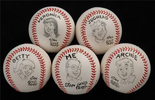 Baseball Autographs - Stan Goldberg Collection Of Signed Balls (5)