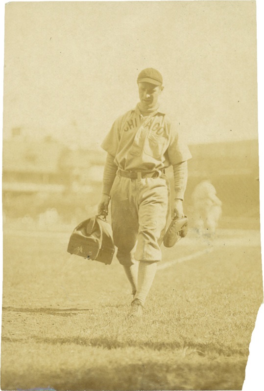 Baseball Photographs - Circa 1900 Frank Chance Photograph, From Paul Thompson (Baseball Magazine Archive)