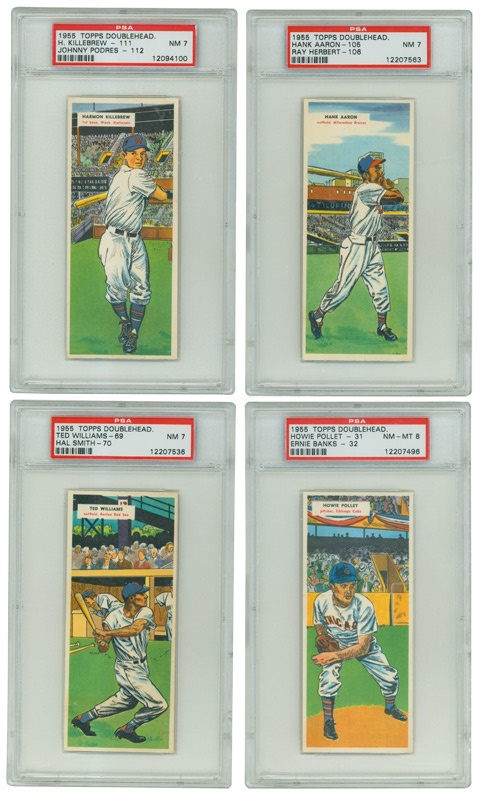 1955 Topps DoubleHeaders Mid/High Grade Complete Set With PSA Graded
