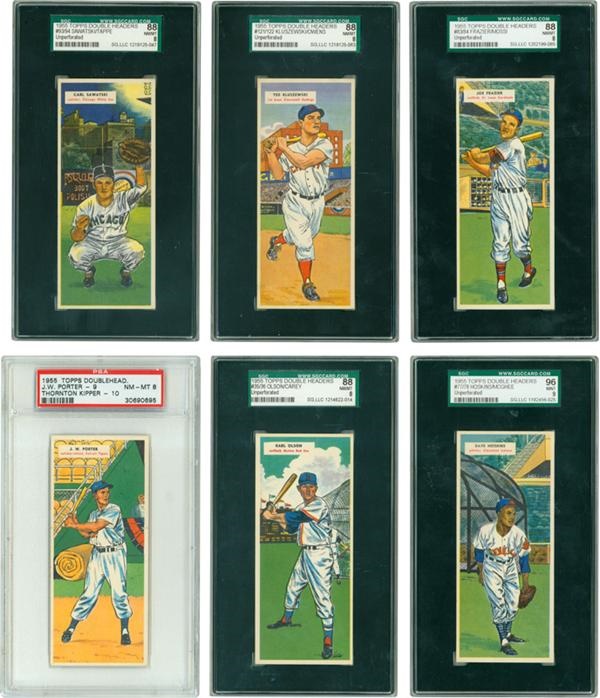 Baseball and Trading Cards - 1955 Topps DoubleHeaders Ultra High Grade Collection