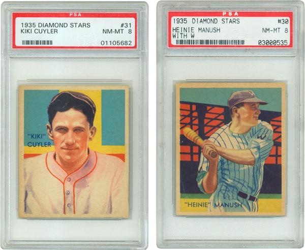 Baseball and Trading Cards - 1935 Diamond Stars PSA 8 HOF Pair