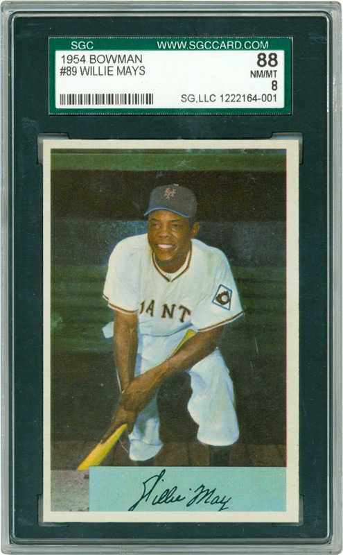 Baseball and Trading Cards - 1954 Bowman #89 Willie Mays SGC 88 NM/MT 8