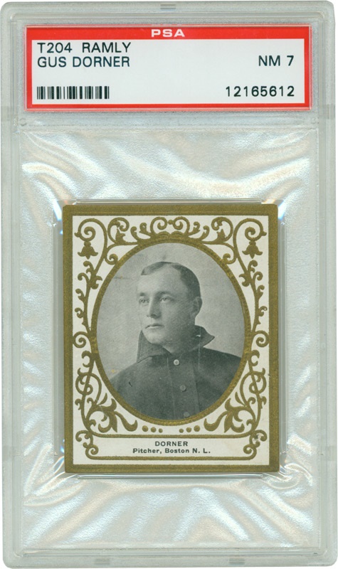 Baseball and Trading Cards - 1909 T204 Ramly Cigarettes Gus Dorner PSA 7 NM