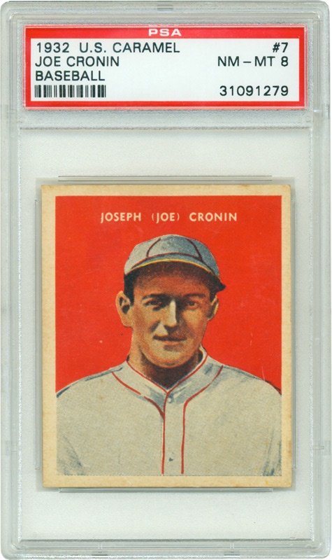 Baseball and Trading Cards - 1932 U.S. Caramel #7 Joe Cronin PSA 8 NM/MT