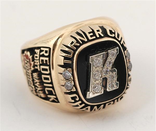 Hockey Memorabilia - 1993 Pokey Reddick Turner Cup Championship Ring