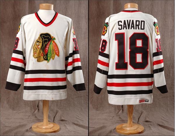 Hockey Sweaters - Late 1980’s Denis Savard Game Worn 
Chicago Black Hawks Jersey