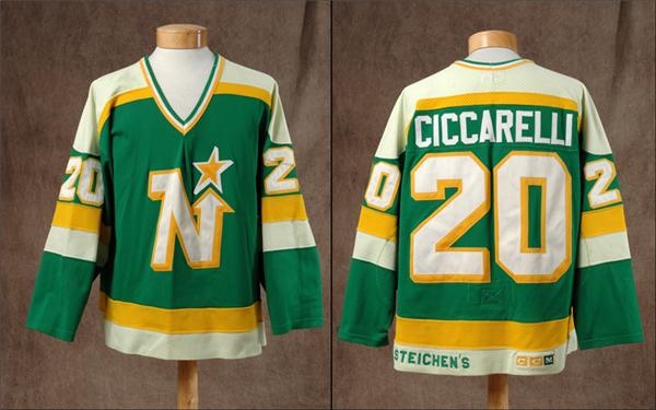 Hockey Sweaters - 1985-86 Dino Ciccarelli Game Worn North Stars Jersey