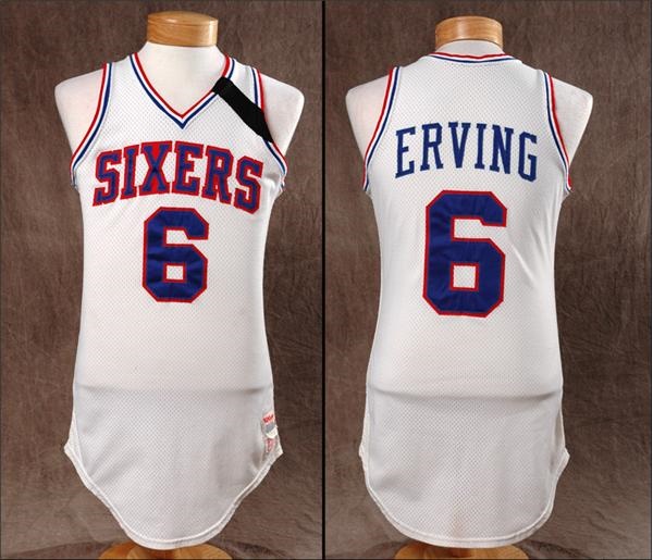 Basketball - 1985 Julius Erving Game Worn 76ers Home Jersey