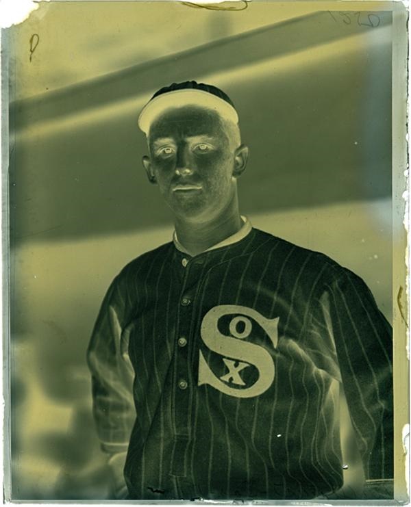 Baseball Photographs - Lefty Williams 1916 Chicago White Sox Original Glass 
Plate Negative