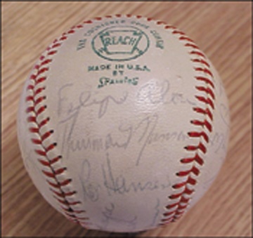 1971 New York Yankees Team Signed Baseball