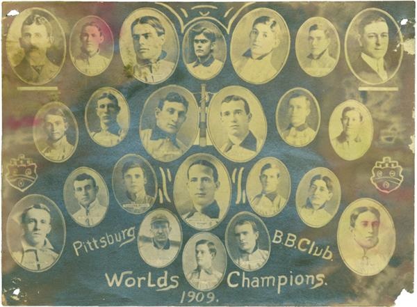 Clemente and Pittsburgh Pirates - 1909 Pirates Pirates Composite Photo 
With Honus Wagner T206 Pose