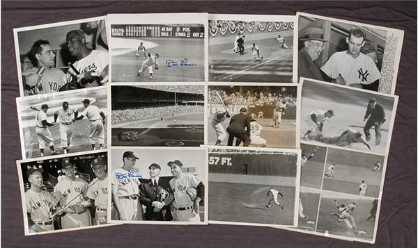Baseball Photographs - Group Of 97 1956 World Series Wire Service Original Photographs