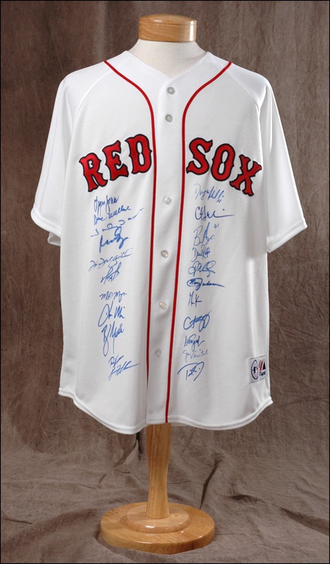 Boston Sports - 2004 World Champion Boston Red Sox Team 
Signed  Jersey