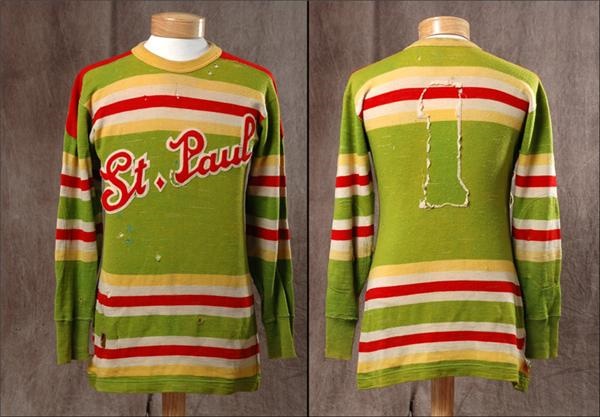Hockey Sweaters - 1935-36 Oscar Almquist Game Worn St. Paul Saints Jersey