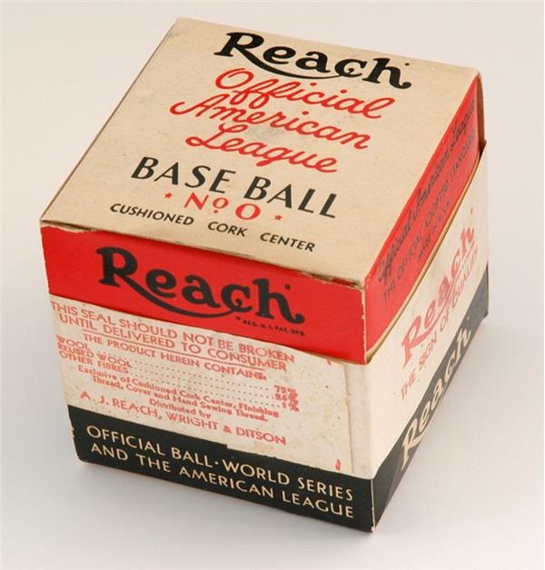 Baseball Equipment - 1940’s Official 
American League Baseball 
In Sealed Original Box