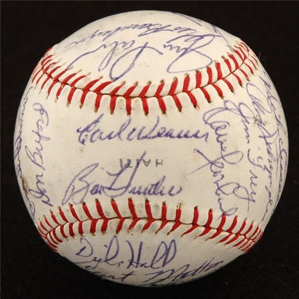 Autographed Baseballs - 1970 Baltimore Orioles Team Signed Baseball